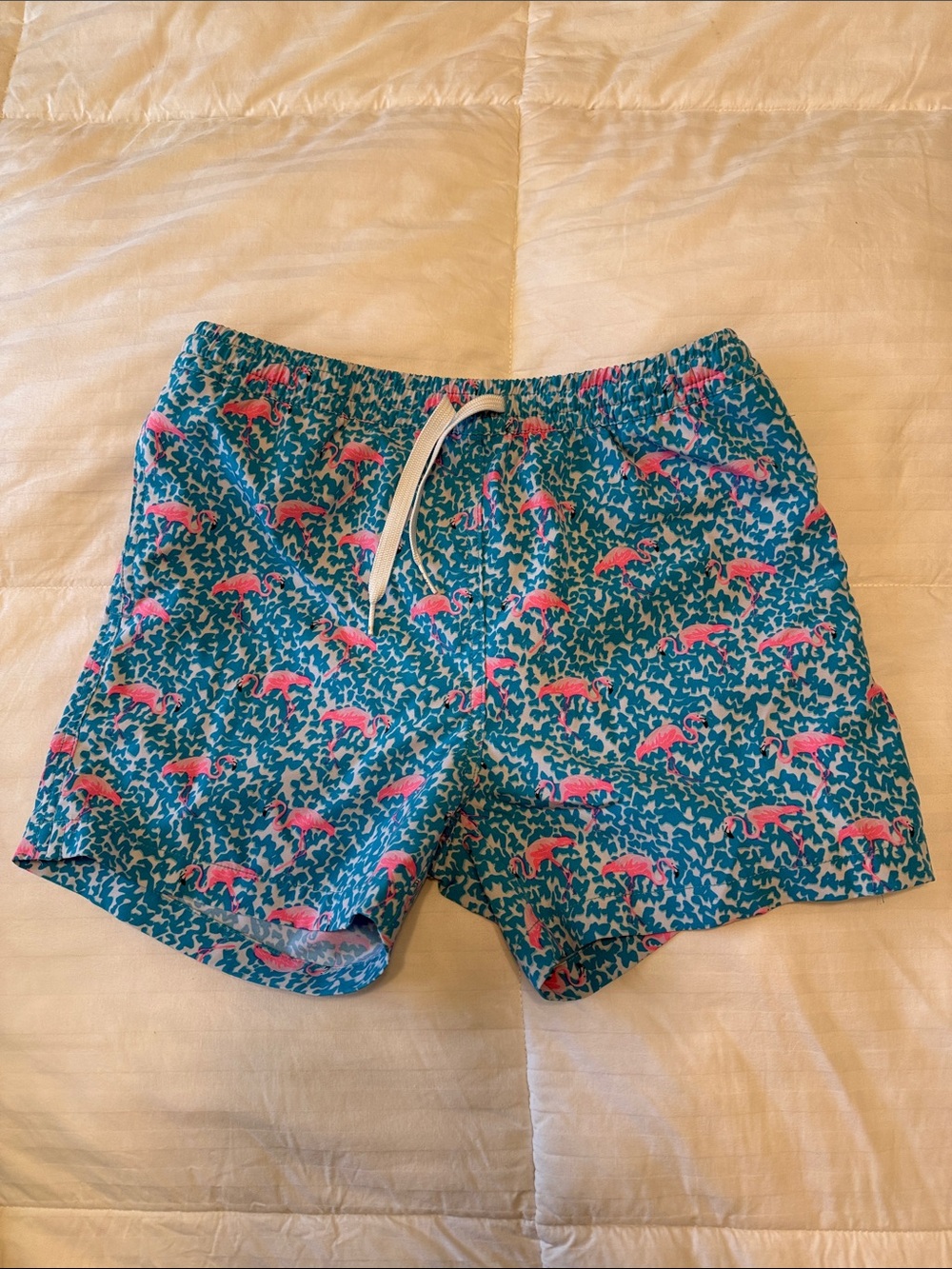 chubbies Swim Shorts with Pink Flamingo Print